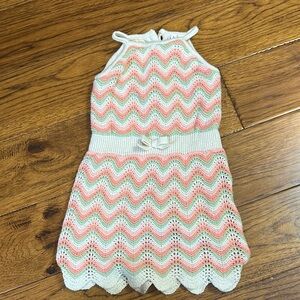 Janie and Jack Pink and Cream Zigzag Dress